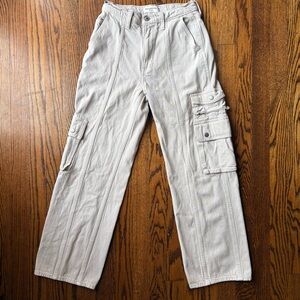 Abercrombie & Fitch Women’s The Loose High Rise Light Khaki 90s Cargo Pants 00s